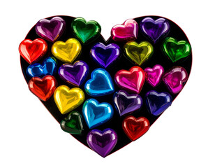 isolated heart color of love
