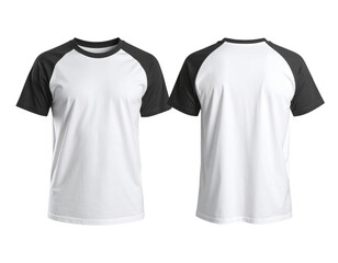Mockup of t-shirt designs, male black tshirt template, front and back view, mock-up  