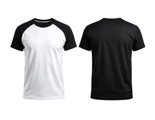 Mockup of t-shirt designs, male black tshirt template, front and back view, mock-up