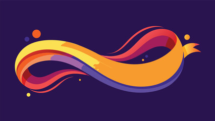 Abstract colorful vector floral background illustration with waves and curves