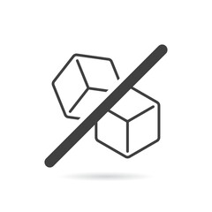 Vector Isolated No Sugar Icon