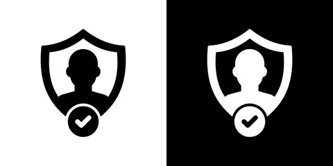 Authentication Icon Flat Style Vector Illustration