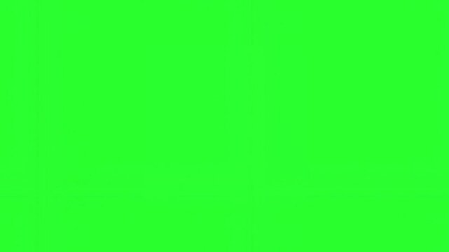 Animated red brush-stroke 'X' mark or cross sign drawing on a chroma key green screen background.
