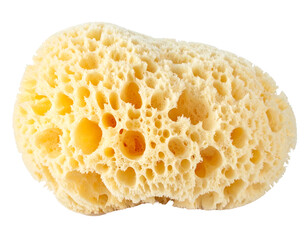 Soft Yellow Sponge Isolated on White Background