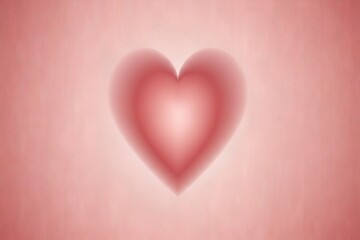A soft glowing red heart shape with a subtle gradient effect isolated on transparent background