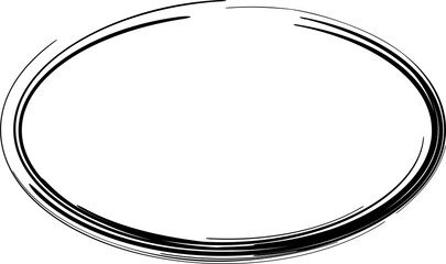 Set of oval grunge frames. Grunge empty