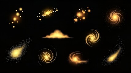 Particle Elements 4K Glitter & Dust Overlay Pack - 50 Magic Particle Effects with Alpha Channel 