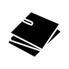 vector illustration of a notebook glyph icon