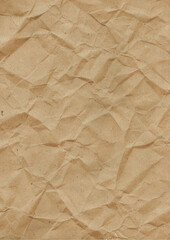 Fototapeta premium crumpled wrinkled brown paper texture pattern background wallpaper 