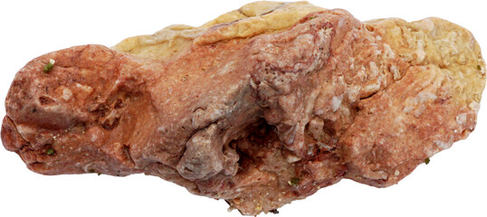 Porous Coastal Rock Isolated on Transparent Background