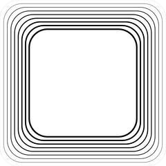 Rounded square gradient blended line, digital, tech, future