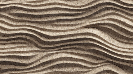 Obraz premium Seamless sand pattern with smooth, flowing waves and natural texture