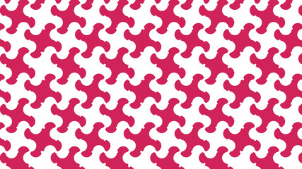 Repeating Pattern of Pink Interlocking Shapes on White Background seamless texture