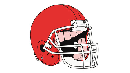 american football helmet isolated