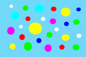 Abundant colorful balloon pattern on a blue background, creating a minimal and vibrant design, ideal for banners, posters, cards, covers, wallpapers, advertisements, branding, and web or app design