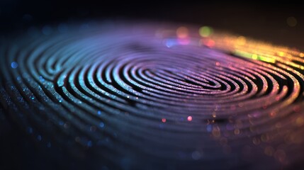 Fototapeta premium Abstract fingerprint digital data