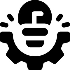 innovation glyph icon. Strong and solid vector icon for websites, mobile interfaces, presentations, and visual branding. High quality and easy to edit.