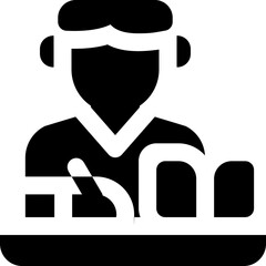 writing glyph icon. Strong and solid vector icon for websites, mobile interfaces, presentations, and visual branding. High quality and easy to edit.