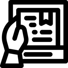 tablet line icon. Clean and minimalist vector icon for websites, mobile apps, presentations, and logos. Fully scalable and customizable for any project.