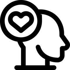 empathy line icon. Clean and minimalist vector icon for websites, mobile apps, presentations, and logos. Fully scalable and customizable for any project.