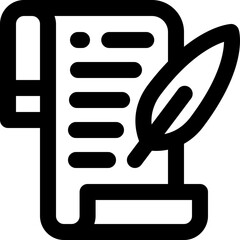 paper line icon. Clean and minimalist vector icon for websites, mobile apps, presentations, and logos. Fully scalable and customizable for any project.