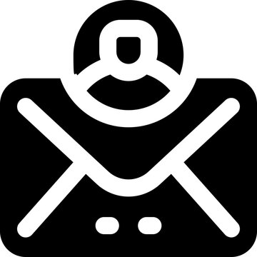 mail glyph icon. Strong and solid vector icon for websites, mobile interfaces, presentations, and visual branding. High quality and easy to edit.