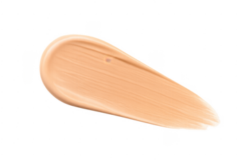 Cosmetic foundation cream smear swatch providing skin tone texture