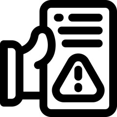 complaint line icon. Clean and minimalist vector icon for websites, mobile apps, presentations, and logos. Fully scalable and customizable for any project.