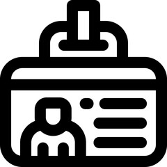id card line icon. Clean and minimalist vector icon for websites, mobile apps, presentations, and logos. Fully scalable and customizable for any project.