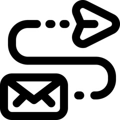 send line icon. Clean and minimalist vector icon for websites, mobile apps, presentations, and logos. Fully scalable and customizable for any project.