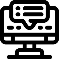live chat line icon. Clean and minimalist vector icon for websites, mobile apps, presentations, and logos. Fully scalable and customizable for any project.
