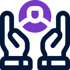 customer relation duotone icon. Sleek and modern vector icon for websites, mobile apps, marketing materials, and corporate design. Fully scalable and ready to use.