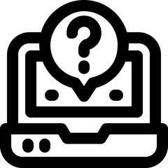 laptop line icon. Clean and minimalist vector icon for websites, mobile apps, presentations, and logos. Fully scalable and customizable for any project.