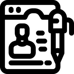 complaint line icon. Clean and minimalist vector icon for websites, mobile apps, presentations, and logos. Fully scalable and customizable for any project.