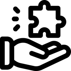 solution line icon. Clean and minimalist vector icon for websites, mobile apps, presentations, and logos. Fully scalable and customizable for any project.