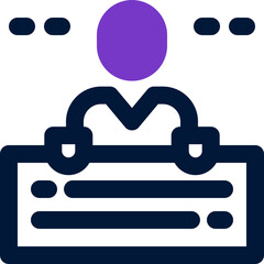 client duotone icon. Sleek and modern vector icon for websites, mobile apps, marketing materials, and corporate design. Fully scalable and ready to use.