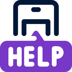 help duotone icon. Sleek and modern vector icon for websites, mobile apps, marketing materials, and corporate design. Fully scalable and ready to use.