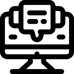 monitor line icon. Clean and minimalist vector icon for websites, mobile apps, presentations, and logos. Fully scalable and customizable for any project.
