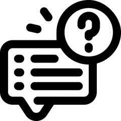 question line icon. Clean and minimalist vector icon for websites, mobile apps, presentations, and logos. Fully scalable and customizable for any project.