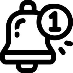 notification line icon. Clean and minimalist vector icon for websites, mobile apps, presentations, and logos. Fully scalable and customizable for any project.