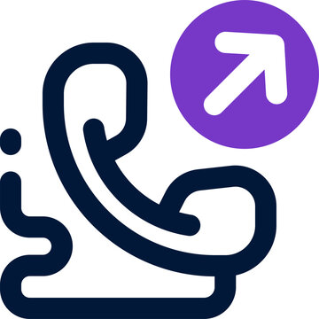 outgoing call duotone icon. Sleek and modern vector icon for websites, mobile apps, marketing materials, and corporate design. Fully scalable and ready to use.