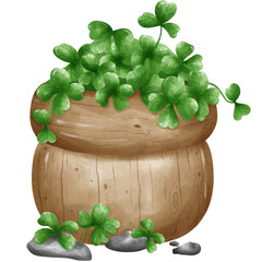 Watercolor Saint Patrick day png file