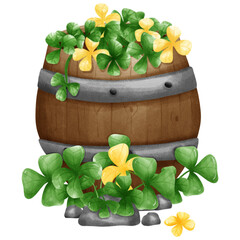 Watercolor Saint Patrick day png file