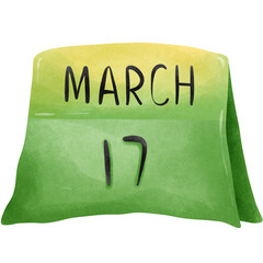 Watercolor Saint Patrick day png file