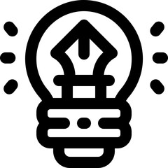 creativity line icon. Clean and minimalist vector icon for websites, mobile apps, presentations, and logos. Fully scalable and customizable for any project.