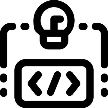 coding line icon. Clean and minimalist vector icon for websites, mobile apps, presentations, and logos. Fully scalable and customizable for any project.