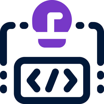 coding duotone icon. Sleek and modern vector icon for websites, mobile apps, marketing materials, and corporate design. Fully scalable and ready to use.