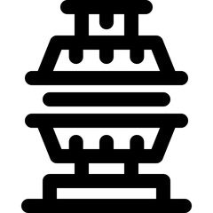 press machine line icon. Clean and minimalist vector icon for websites, mobile apps, presentations, and logos. Fully scalable and customizable for any project.