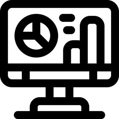 computer line icon. Clean and minimalist vector icon for websites, mobile apps, presentations, and logos. Fully scalable and customizable for any project.