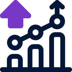 trend duotone icon. Sleek and modern vector icon for websites, mobile apps, marketing materials, and corporate design. Fully scalable and ready to use.